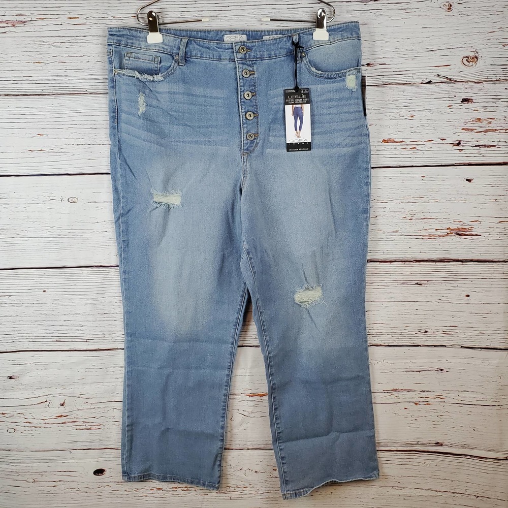 Sofia by Sofia Vergara Light Blue Straight Leg Jeans